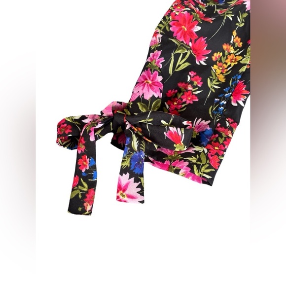 Vince Camuto Off-Shoulder Black Floral 3/4 Sleeve Dress, Size 2 - Picture 3 of 5